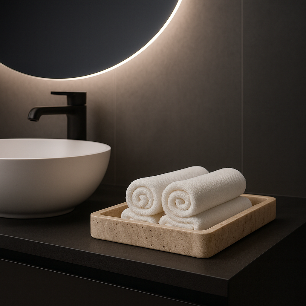 Marble Towel Tray