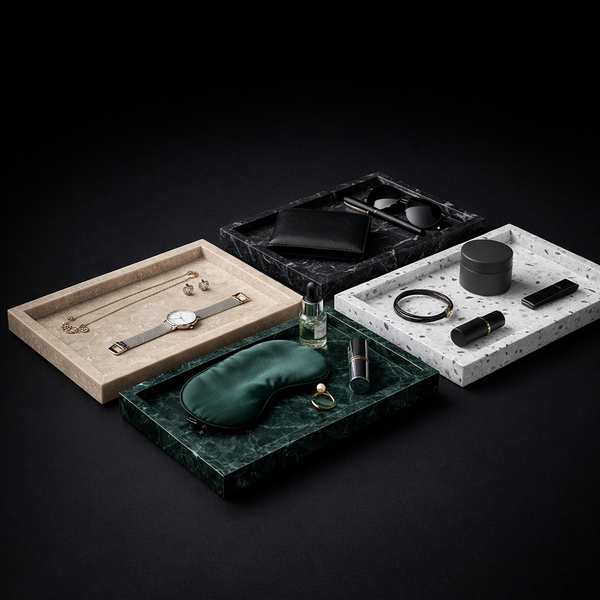 Marble Bedroom Tray – Premium Marble Vanity Organizer | DecoBlock