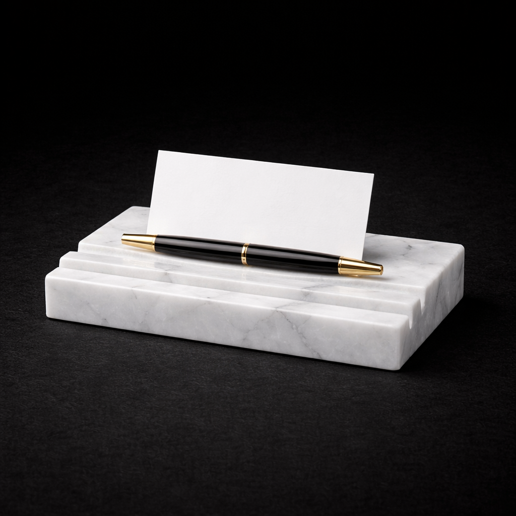 Marble Pen and Card Holder