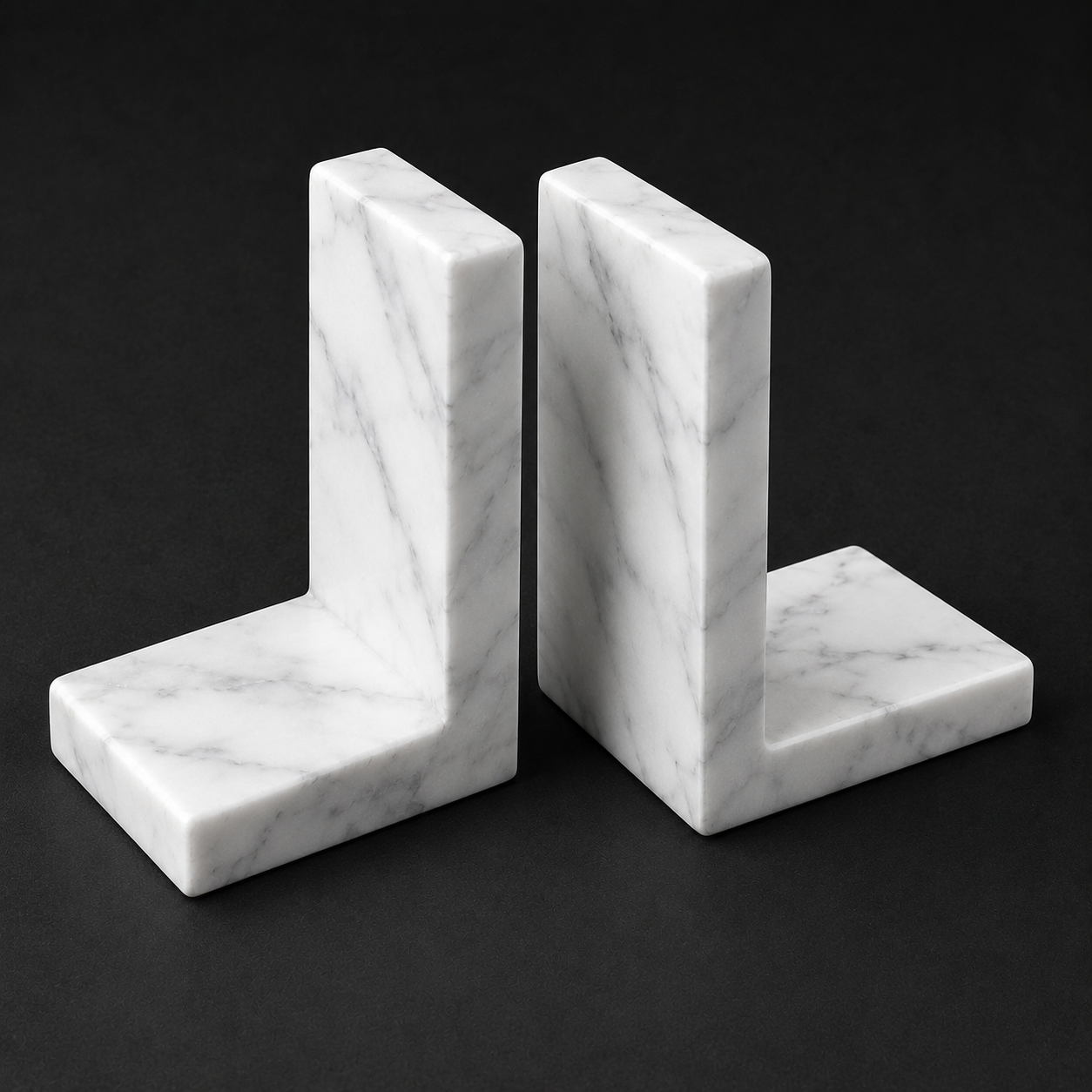 Marble Bookends