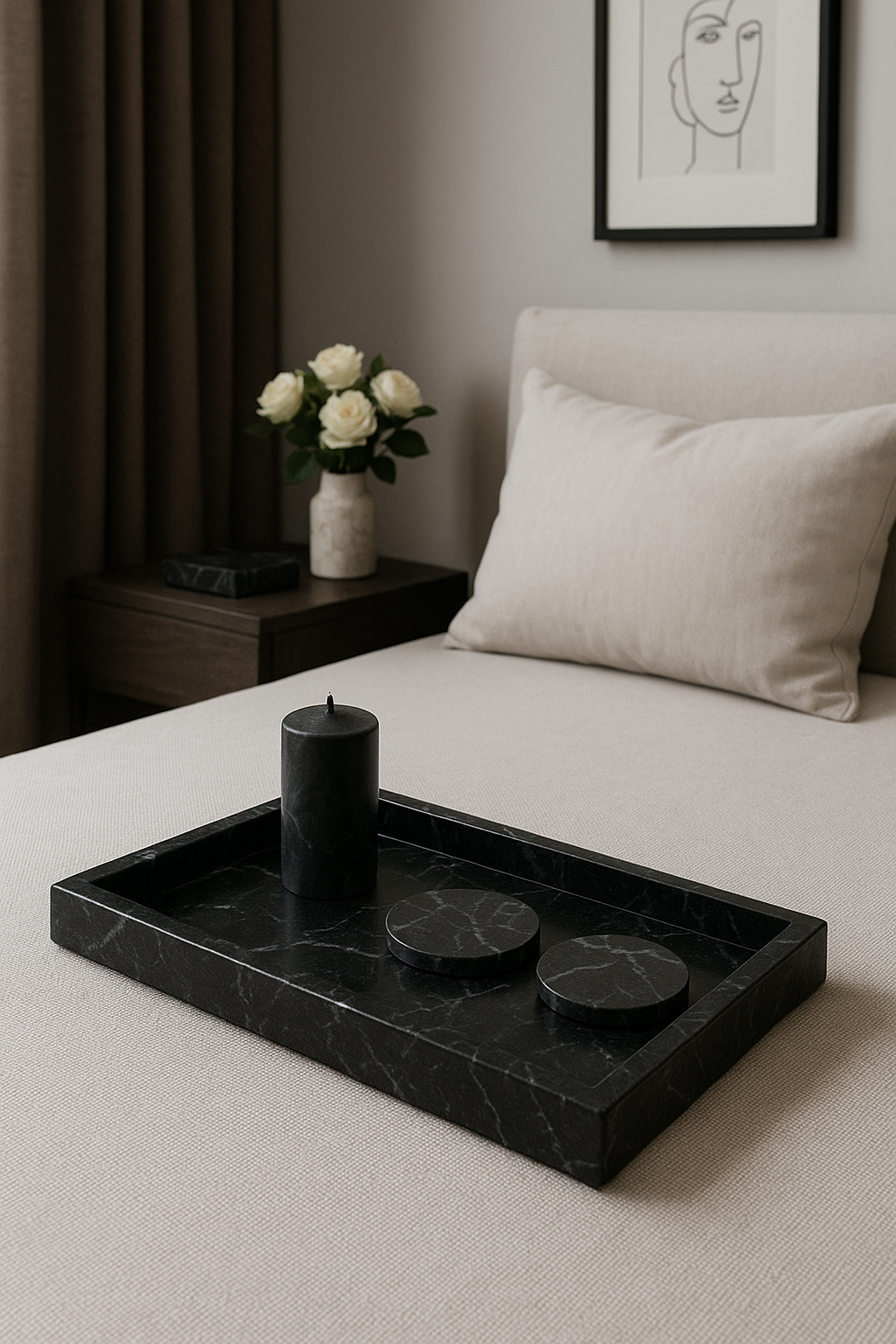 Marble Bedroom Tray