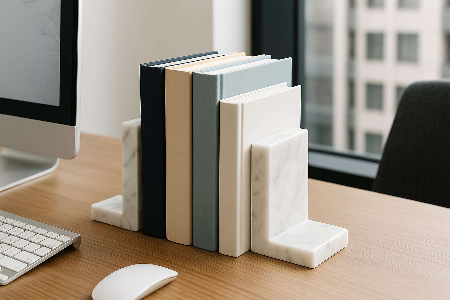 Marble Bookends