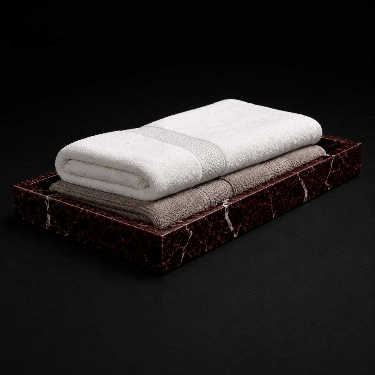 Marble Towel Tray