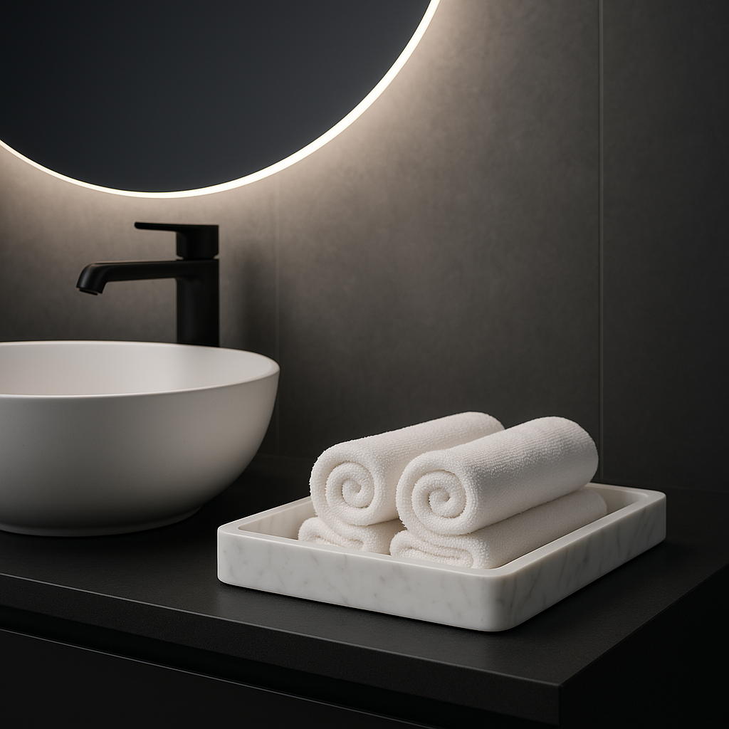 Marble Towel Tray