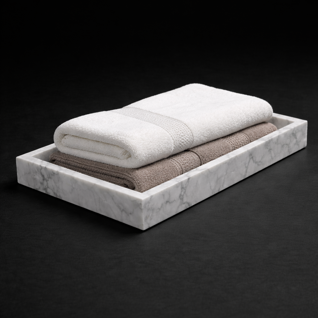 Marble Towel Tray